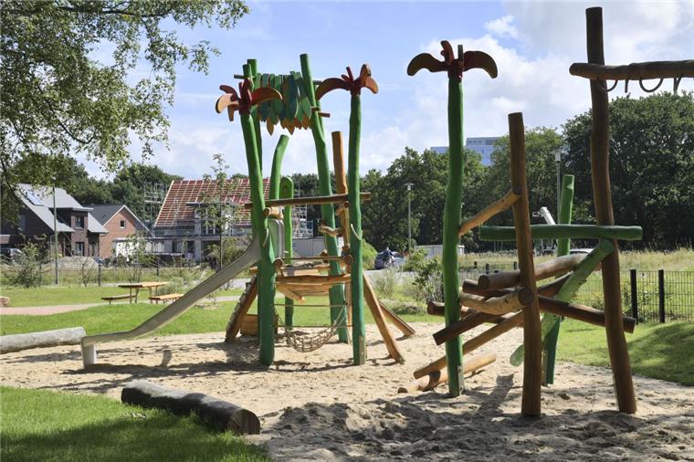 Wird aus den freigegebenen Mitteln finanziert: Der Kinderspielplatz im Neubaugebiet Reinkenheider Forst II. Foto Scheschonka