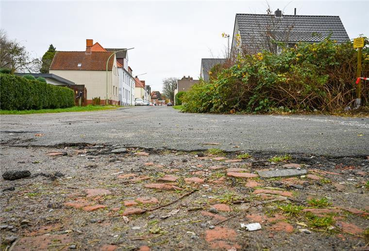 Eine Nahaufnahme von dem Boden der Grodenstraße.