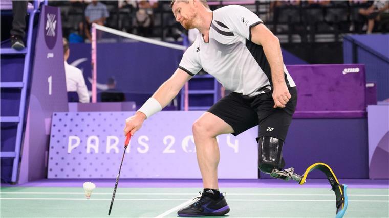 Wojtek Czyz hat zum Auftakt der Badminton-Wettbewerbe verloren.