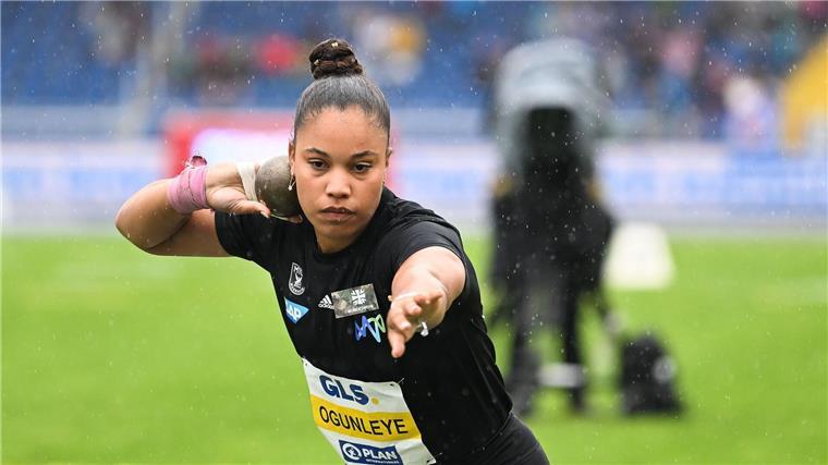 Wurde nach ihrem Titel in der Halle nun auch draußen deutsche Meisterin: Kugelstoßerin Yemisi Ogunleye.