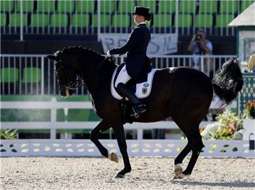 Ziel Mannschafts-Gold: Dressurreiterin Isabell Werth mit ihrem Pferd Weihegold.