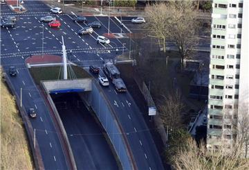 Westliche Einfahrt des Hafentunnels Bremerhaven