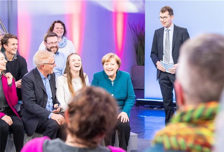Bundeskanzlerin Angela Merkel beim Bürgerdialog.
