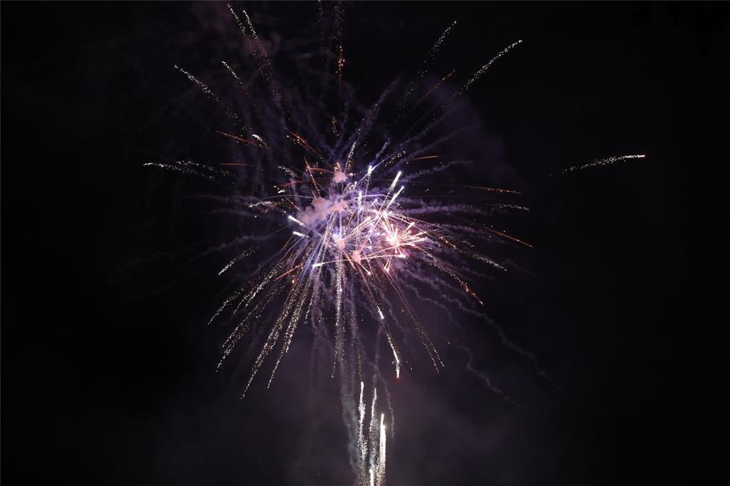 Zum Abschluss des Marktes gab es ein buntes Feuerwerk.