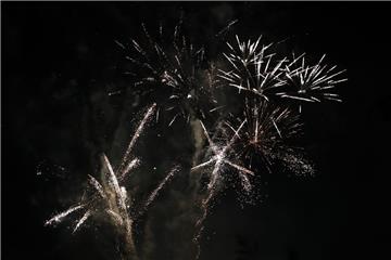 Zum Abschluss des Marktes gab es ein buntes Feuerwerk.
