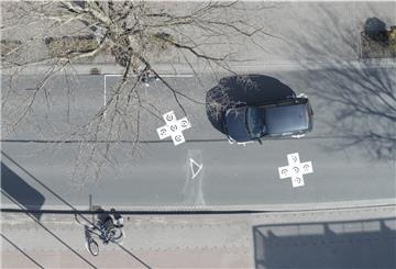 Zur Rekonstruktion des Unfalls hat die Polizei mit einer Drohne diese Aufnahme gemacht. 