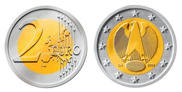 Zwei Euro-Münze